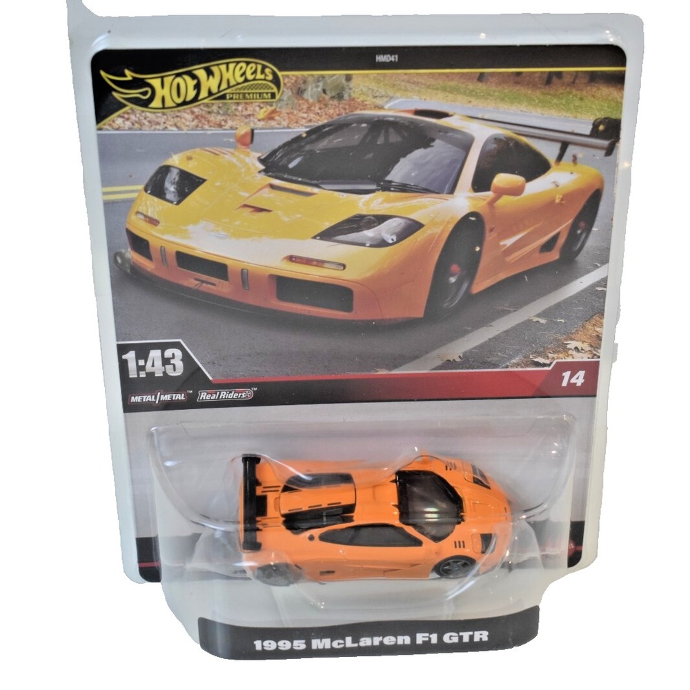 Hot Wheels Premium Real Riders 1995 McLaren F1 GTR 1:43 Scale Diecast Car HWT15